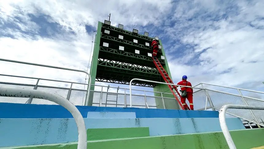 Sambódromo recebe manutenção para o Carnaval do Meio do Mundo&nbsp;2025